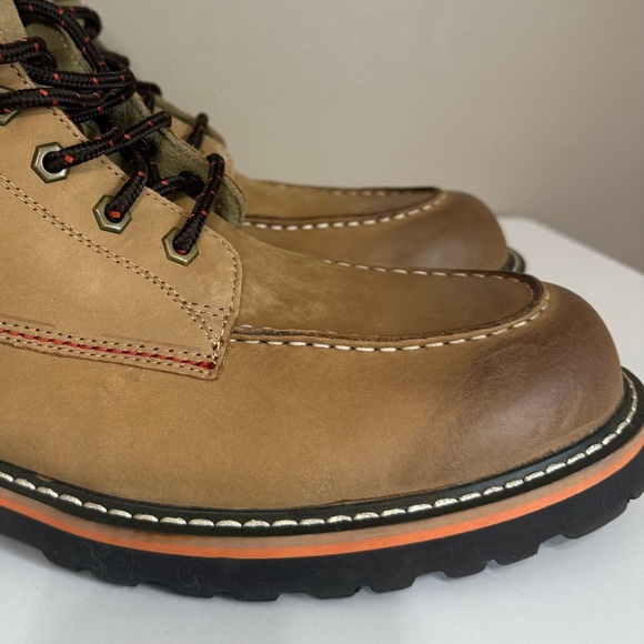 Hawke & Co Harrison Leather Work Boot Tan Brown Water Resistant Lace-Up Men's 11 - Picture 11 of 11
